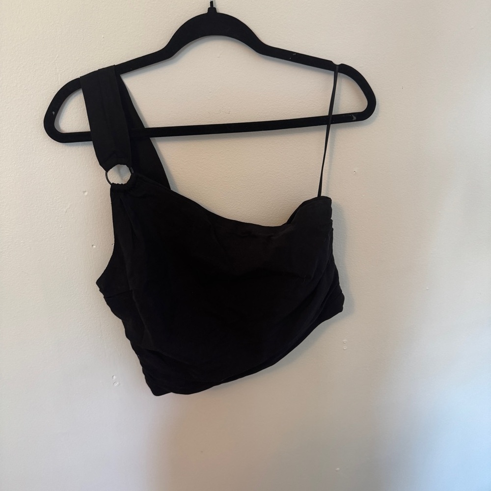 Zara one shoulder crop top